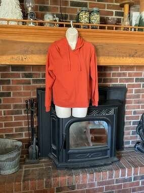 Ambiance Women's Burnt Orange French Terry Hoodie Pullover
